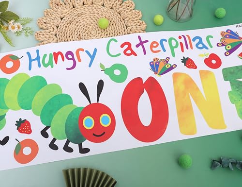 Hungry Caterpillar First Birthday Decorations Kit - Wall Decal & Balloon Arch