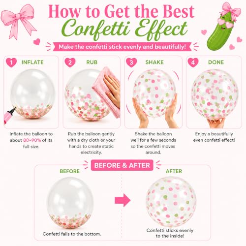 36PCS Pink Pickle Party Balloons Set | Fun Girls' Night Decor