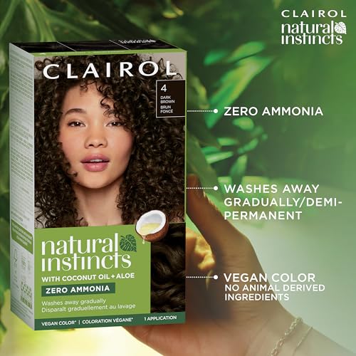 Clairol Natural Instincts Demi-Permanent Hair Dye, Dark Warm Brown