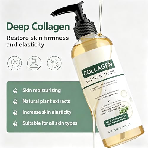 Axnzp Collagen Lifting Body Oil - 1 Pcs Natural Hydrating Skin Firming