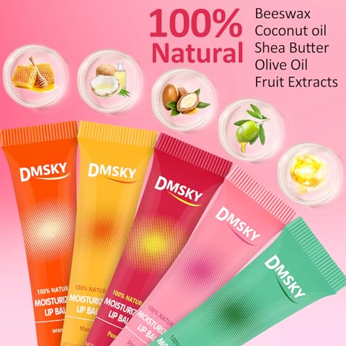 Dmsky 24 Pack Flavored Lip Gloss Set - Clear, Hydrating, Non-Sticky Lip Oil