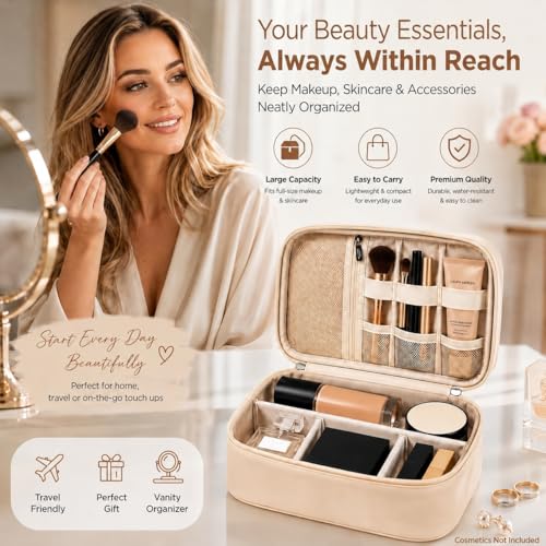 Birthday Gifts for Women, Self Care Spa Gift Basket with Empty Makeup Bag, Thinking of You Care Package Gift Box, Get Well Soon Gifts for Women, Mom, Friend, Sister, Gift Set for Her