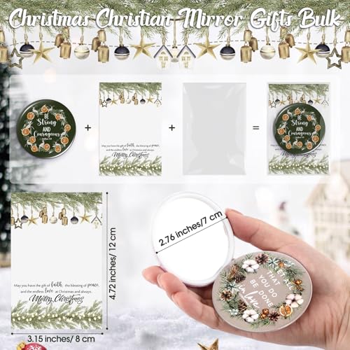 36-Piece Christmas Christian Gift Set with Bible Verse Pocket Mirrors