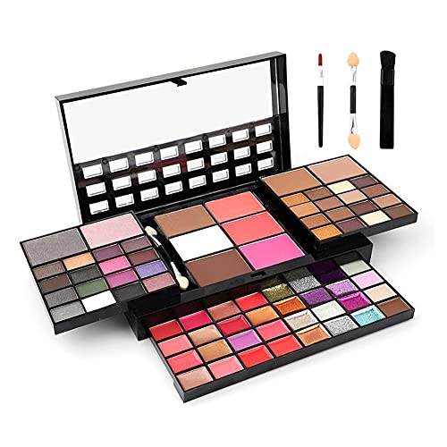 VERONNI All-in-One Makeup Kit with 74 Colors - Eyeshadows, Lip Gloss, Blush & More