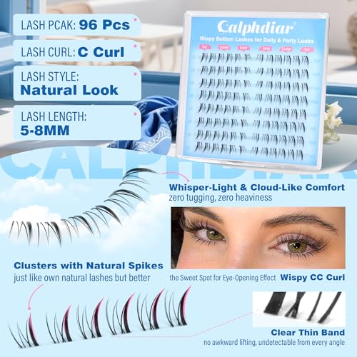 Calphdiar C Curl Soft Definition Bottom Lash Clusters for Natural Eye Look