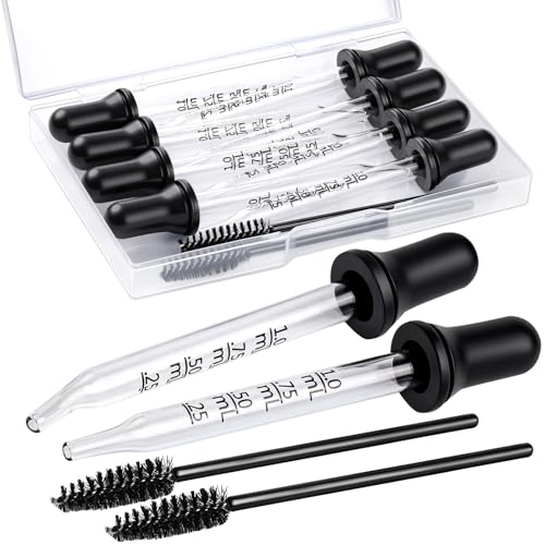 Teenitor 10pcs Glass Eye Dropper Set with Cleaning Tools
