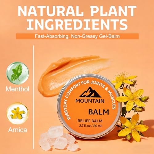 Mountain 3x Natural Joint Relief Balm - Soothing Massage Cream, 2 Pack