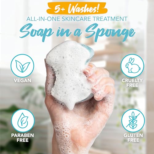 Spongeables Pedi Scrub Foot Exfoliating Wash Sponge Set - 2 Count