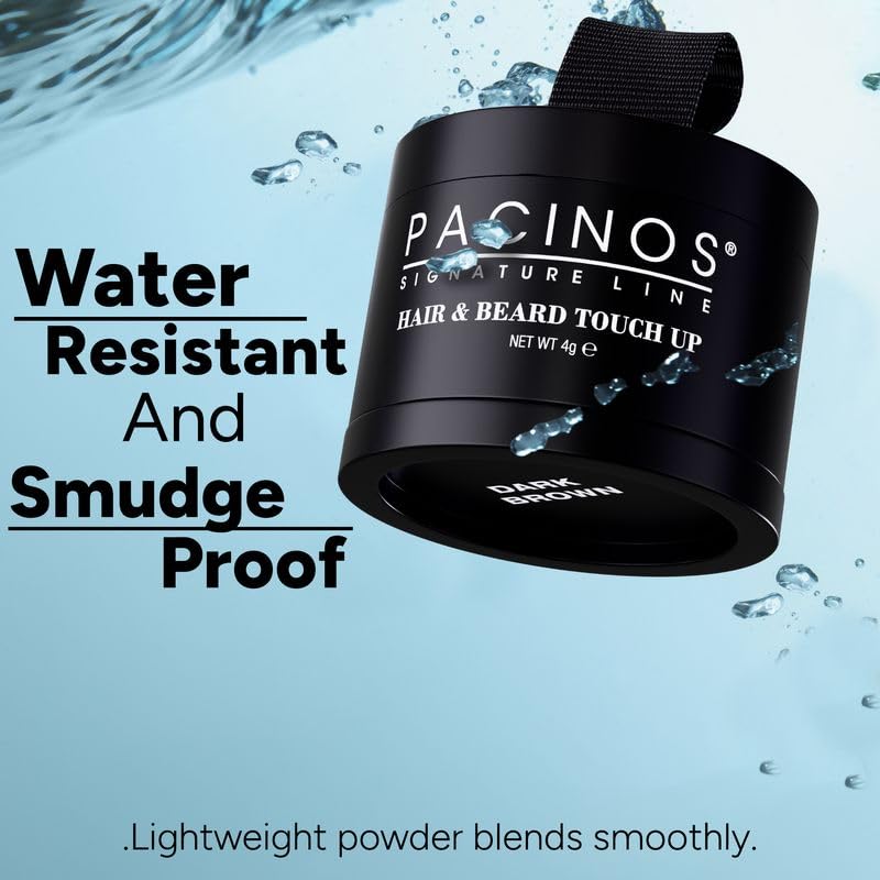 Pacinos Instant Hair and Beard Touch Up Powder - Dark Brown