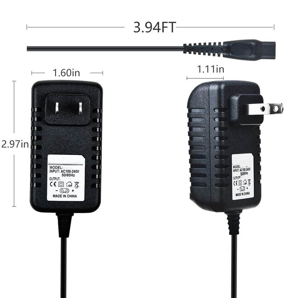 J-ZMQER Power Adapter AC Charger Compatible with Philips Norelco Aquatec AT830 AT830/41 AT815 Shaver