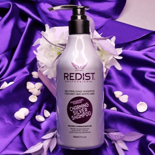 Redist Charming Silver Shampoo 500ml - Anti-Yellow Toning for Blonde Hair