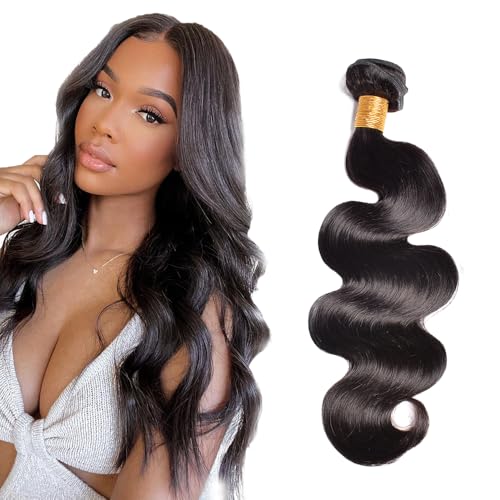 16 Inch Body Wave Human Hair Bundles #1B Natural Black - NecvDcvs