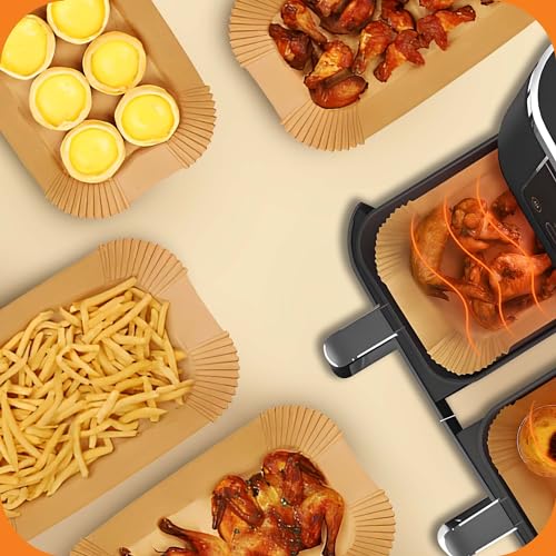 UrbanAir 9-Inch Air Fryer Paper Liners - 125pcs Non-Stick Parchment