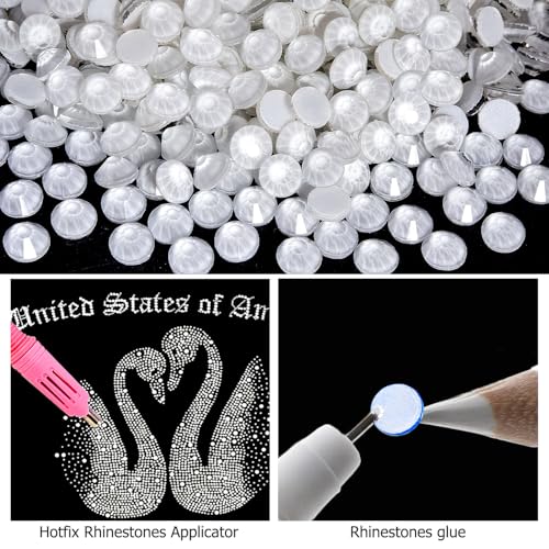 1440pcs Hotfix Rhinestones for DIY Crafts & Clothing - White Neon SS20
