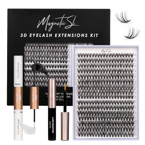 Lash Clusters DIY Lash Extensions Kit 320pcs Individual Lashes Clusters 30D 40D Eyelash Extension Kit with Applicator and Lash Bond&Seal,Clusters Lash Glue Remover Mix 10-16mm (30D+40D-320 KIT)