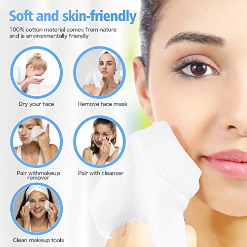 BanYakong 100 Count Disposable Face Towel Pack of 1 – Thick, Ultra Soft Cotton Tissue Wipes