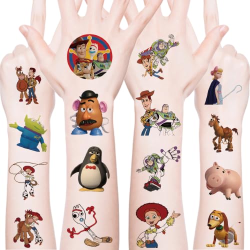 20pcs Birthday Party Temporary Tattoos for Kids - Fun Designs