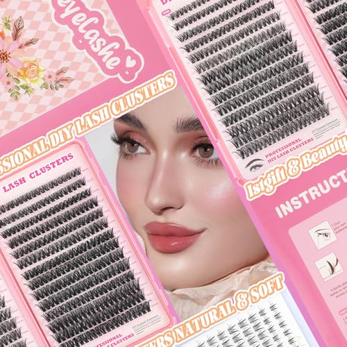ISTGIFT DIY Lash Clusters Kit - D Curl Wispy Individual Eyelash Extensions