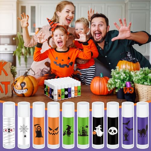 Siifert Halloween Lip Balm Gift Set 20pcs - Mummy, Witch, Ghost, Skull, Classic / 20