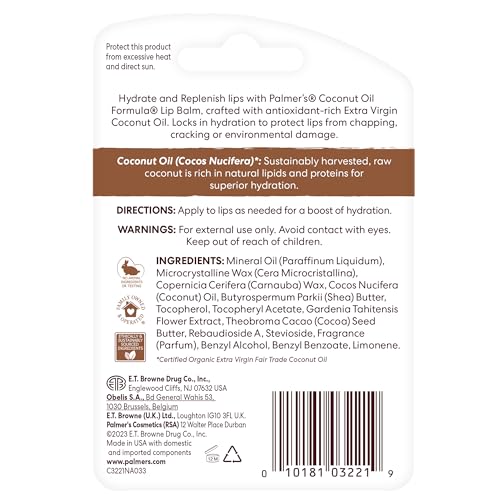 Palmer's Coconut Oil Lip Balm Duo - Hydrating & Moisturizing 2 Pack