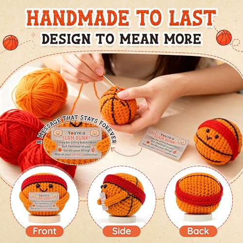 Handmade Crochet Basketball - Inspirational Gift for Men