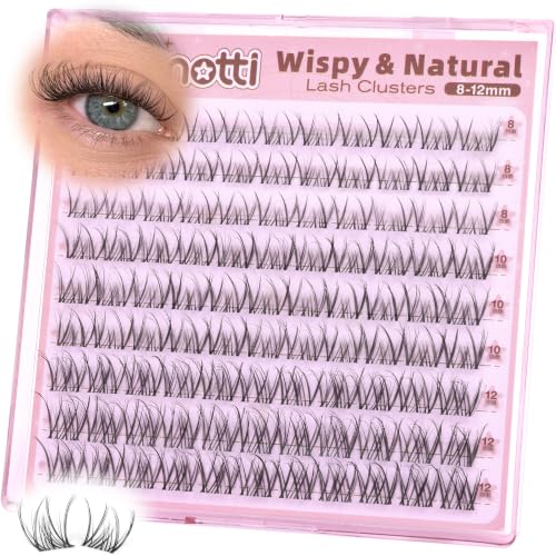 Zenotti Natural Short Wispy Lash Clusters 8-12mm for Natural Makeup