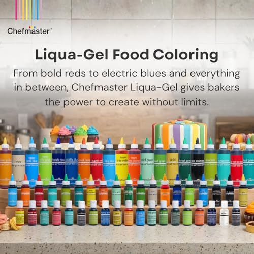 Chefmaster Purple Liqua-Gel Food Coloring - Vibrant, Fade-Resistant 2.3 oz