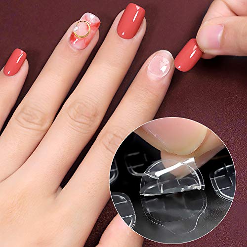 Mwellewm 1200Pc Double-Sided Nail Adhesive Tabs - Waterproof Jelly Stickers