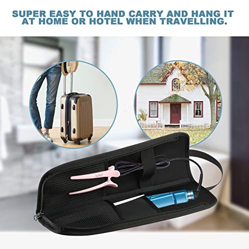 Beautyflier Heat-Resistant Flat Iron Travel Bag - White Flower Print