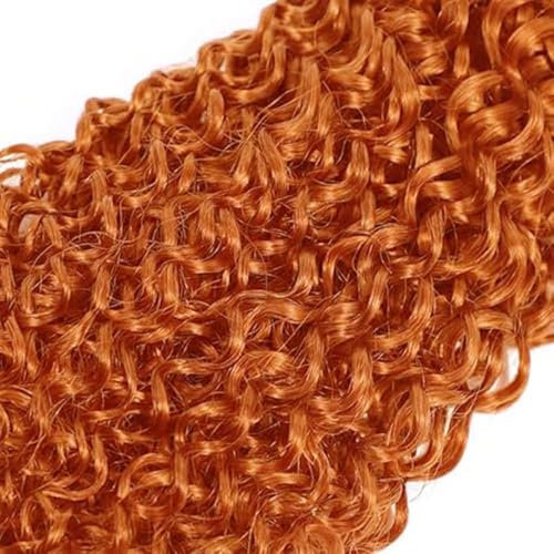Ubinica Ginger Orange 12 Inch Human Hair Bundle - Jerry Curly Wave Virgin Brazilian