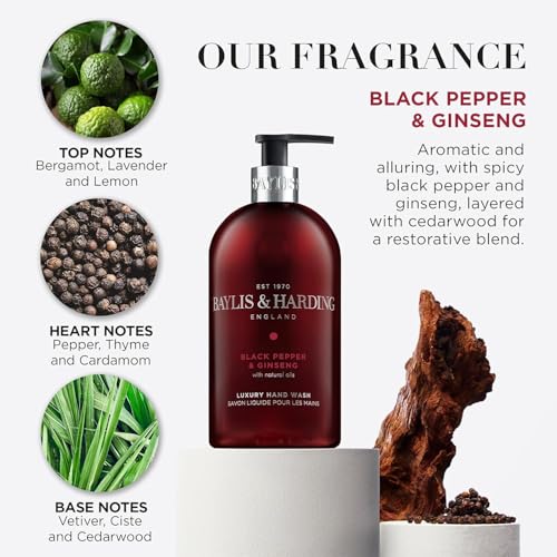 Baylis & Harding Black Pepper & Ginseng Liquid Hand Soap 500ml