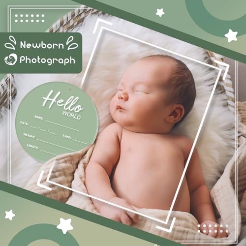 Hello World Baby Announcement Sign - 6.7 Inch Acrylic Keepsake