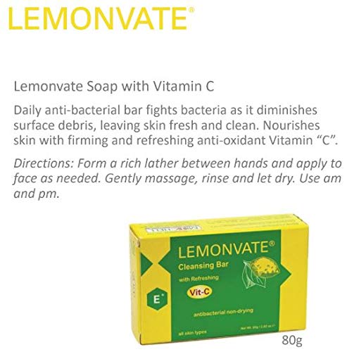 LEMONVATE Vitamin C Nourishing Hand & Body Soap 80g (2.82 oz) - Skin Cleanser & Sanitizer