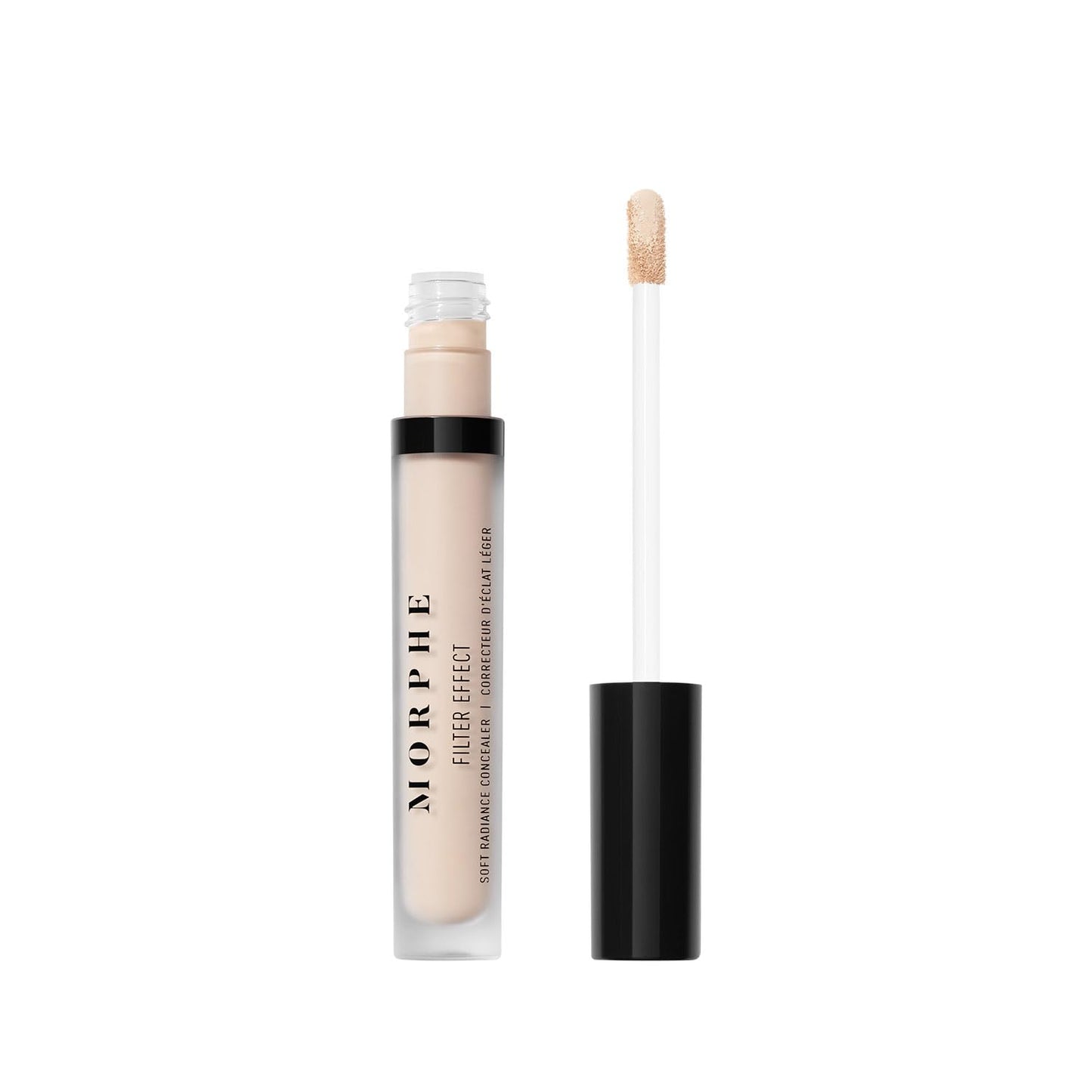 Morphe Filter Effect Soft Radiance Concealer - Buildable Liquid Makeup with Hyaluronic Acid & Pomegranate | Deep 34 (Cool) 0.12 fl oz
