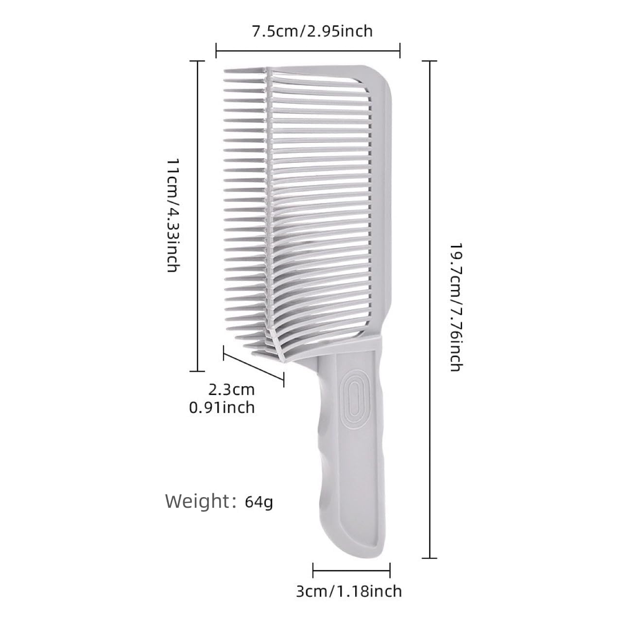 V-Shaped Comb Hair Blending Tool - Professional Fade Comb for Men | Heat Resistant, Grey 1pc