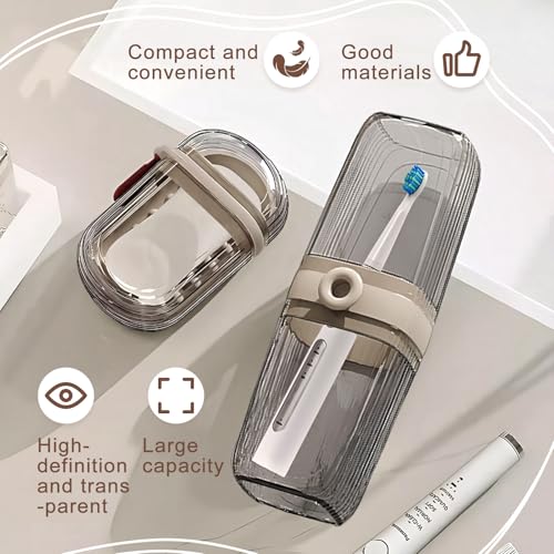 2-Piece Travel Toothbrush and Soap Case Set - Leakproof Portable Holder