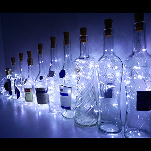 20 LED Wine Bottle Cork Lights - 10 Pack Mini Fairy String Lights