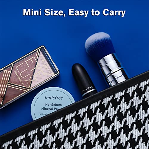 Blue Retractable Kabuki Makeup Brush - Portable Powder Brush