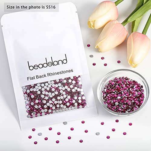 Beadsland Fuchsia SS16 Flat Back Rhinestones 2880pcs Craft Embellishments