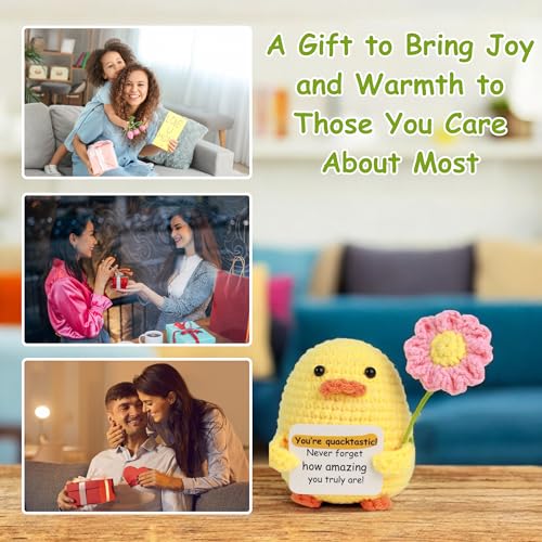 Handmade Crochet Duck - Cute Gift for Any Occasion, 3.7"x3.3"