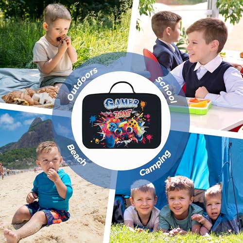 Clastyle Insulated Kids Lunch Bag - 3D Game Boy Design, Large Cooler
