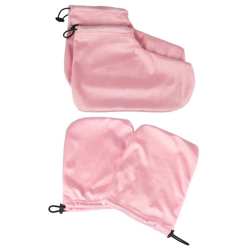 2pairs Wax Bath Therapy Set Soft Material Paraffin Gloves Foot Covers for Moisturizing Treatments for Spa and Home Use