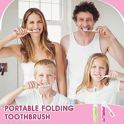 Ouligay Portable Folding Toothbrushes - 2 Pack for Travel & Camping