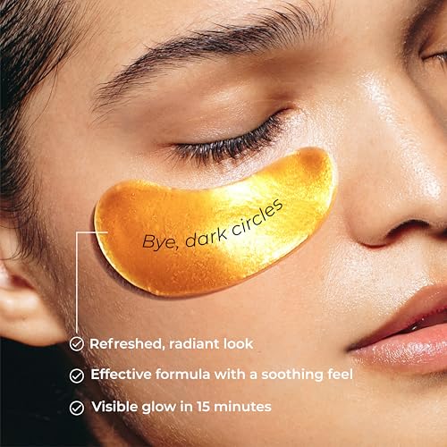 24K Gold Eye Patches for Puffy Eyes and Dark Circles, Luxury