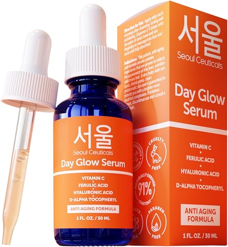 SeoulCeuticals 20% Vitamin C Serum with Ferulic Acid - Korean Skin Care 1 oz