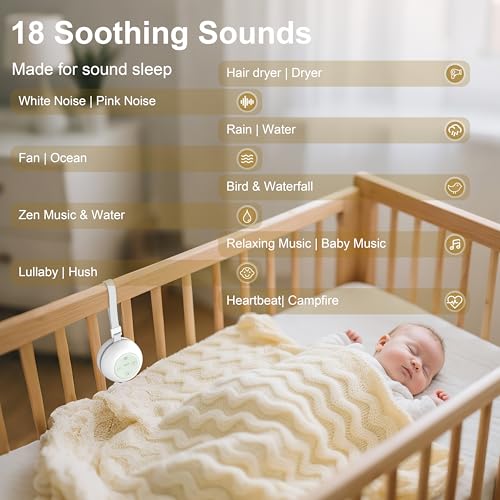 Wobrikosee Portable White Noise Machine with Mood Light & Timer