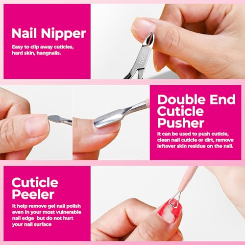 Professional Nail Care Kit with Cuticle Remover & Tools | Manicure Set
