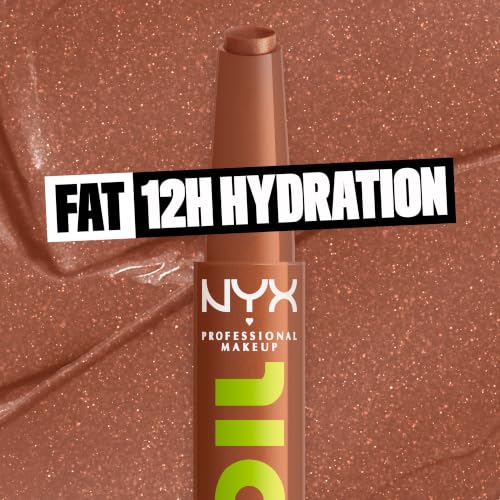 NYX Fat Oil Slick Lip Balm - Vegan, Buildable, 0.07 oz (Bronze)