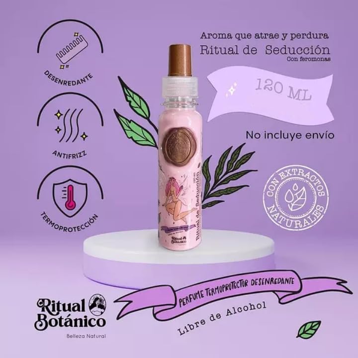 Ritual Botanico Organic Heat Protectant Spray with Feromones 120ML Anti-Frizz & Shine