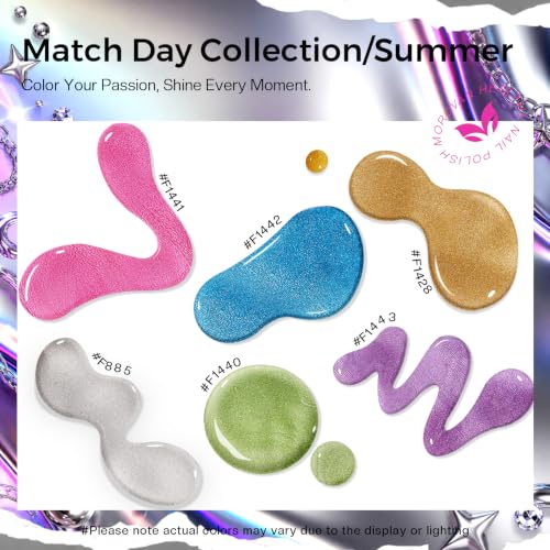 Morovan Metallic Nail Polish Set - 6 Color Chrome Mirror Quick Dry Kit